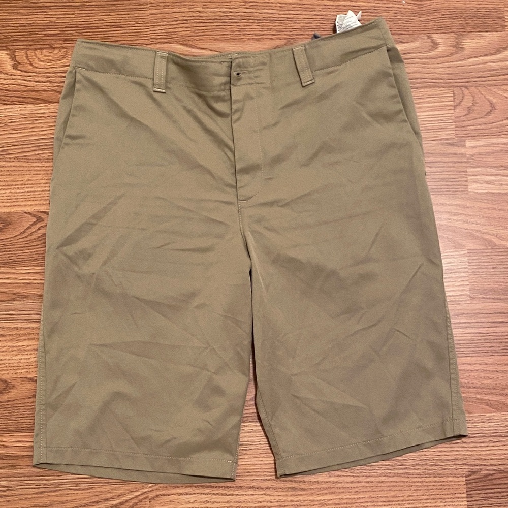 Under Armour Kids Khaki Flat Front Shorts